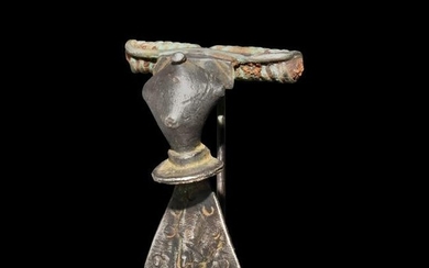 Roman Silver Fan-Tailed Brooch