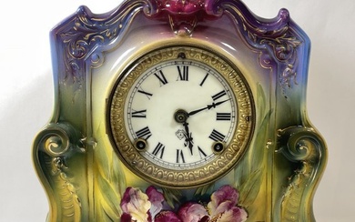 Royal Bonn Ansonia Porcelain Clock La Cannes
