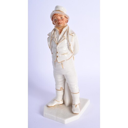 Royal Worcester figure of the Irishman in white and gold, sh...