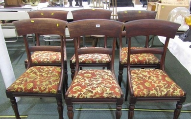 SET OF 19TH CENTURY MAHOGANY DINING CHAIRS, set of 6 19th Ce...