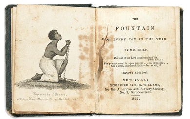(SLAVERY & ABOLITION.) Lydia Maria Child. The Fountain for Every Day in the Year