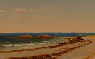 Sanford Robinson Gifford (1823-1880), The Beach at Cohasset (1864)