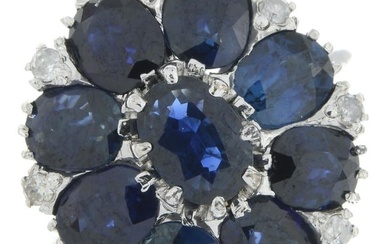 Sapphire & diamond dress ring