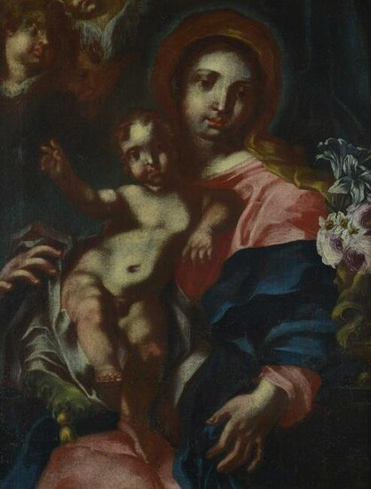 Scuola Genovese, XVII sec. Madonna col Bambino