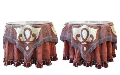 Serge Robin Fabric Covered Side Tables