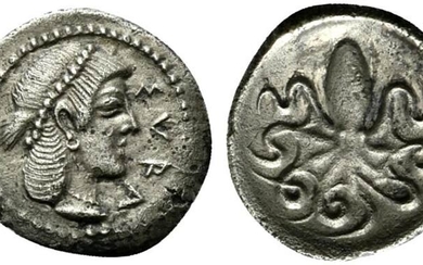 Sicily, Syracuse, Litra struck under the Second Democracy, ca. 466-460...