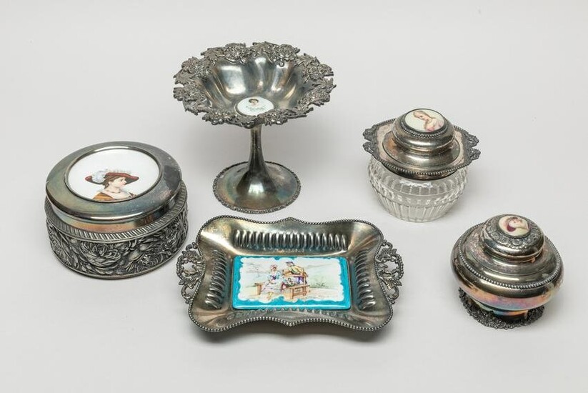 Silver-Plated & Enameled Pieces