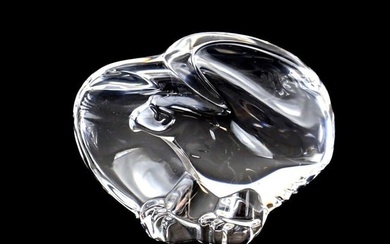 Steuben Art Glass Eagle Paperweight, Signed.