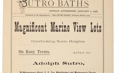 Sutro Baths Official Programme 1898