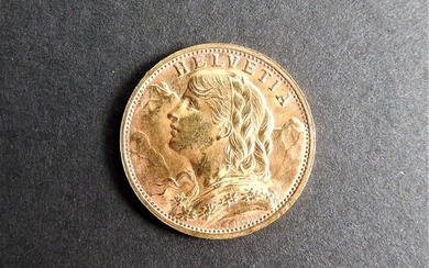 Switzerland. 20 Francs 1935 L B