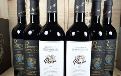 Talenti Riccardo: Piero 2016, Brunello 2015 & Brunello 2016 - Brunello di Montalcino - 6 Bottles (0.75L)