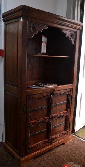 Thakat hand carved dresser with shelving and a cupboard- rea...
