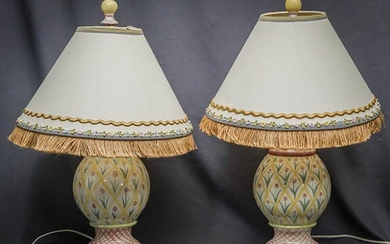 Three MacKenzie-Childs Art Pottery Table Lamps