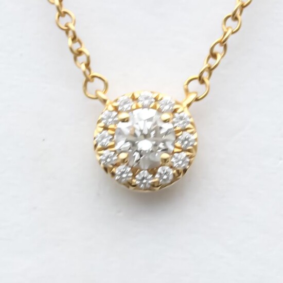 Tiffany - 18 kt. Pink gold - Necklace with pendant Diamond