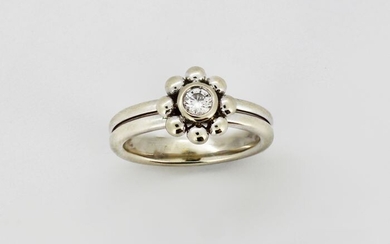 Tiffany - 18 kt. White gold - Ring - 0.10 ct Diamond