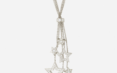 Tiffany & Co., Diamond and platinum star necklace