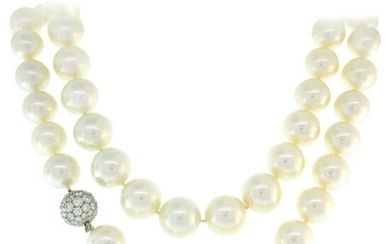 Tiffany & Co. Pearl Strand Necklace with Diamond