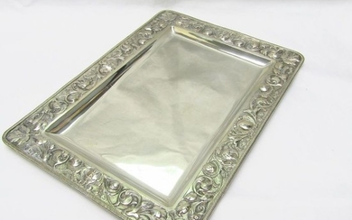 Tray - .915 silver - 550 gr. - Spain - mid 19th century