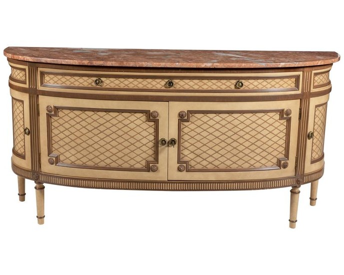 Trouvailles - French Style Marble Top Sideboard