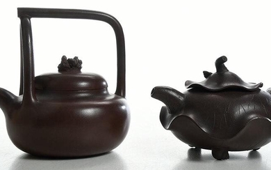 Two Chinese Yixing Tea Pots