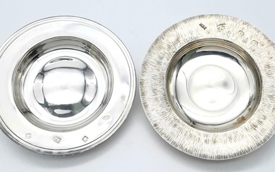 Two Sterling Silver Small Dishes - London and...