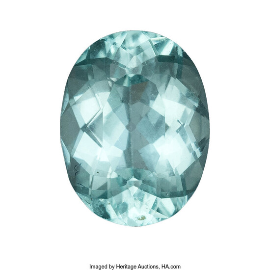 Unmounted Paraiba-Type Tourmaline Tourmaline: Oval-shaped weighing 1.24 carats Dimensions:...