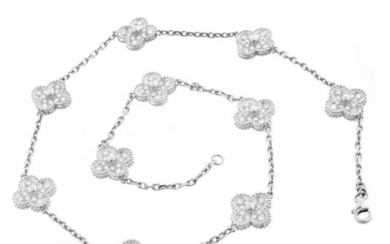 VCA style Diamond and 18K Necklace