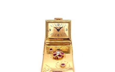Van Cleef & Arpels 1940s Gold Travel Clock