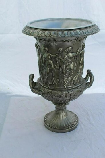 Vase ,Art Nouveau ,Silvered Bronze ,Maidens dancing