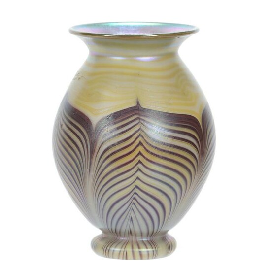 Vase, Modern Art Glass Signed Lundberg Studios