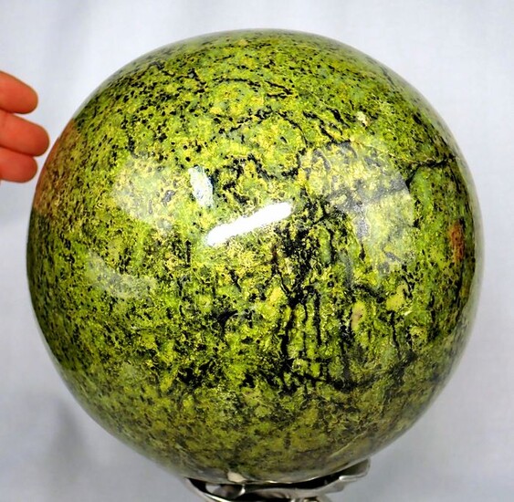 Very Rare A +++ Serpentine Sphere, From Pakistan - 210×210×210 mm - 13898 g