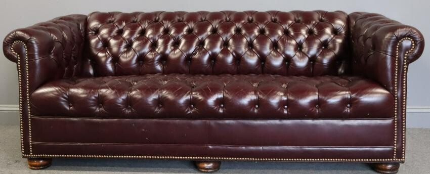 Vintage And Quality Leather Chesterfield