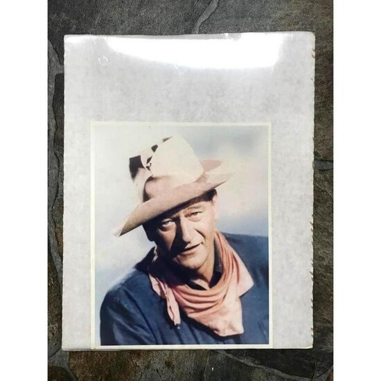 Vintage Colorized Photo of John Wayne, Western Movie