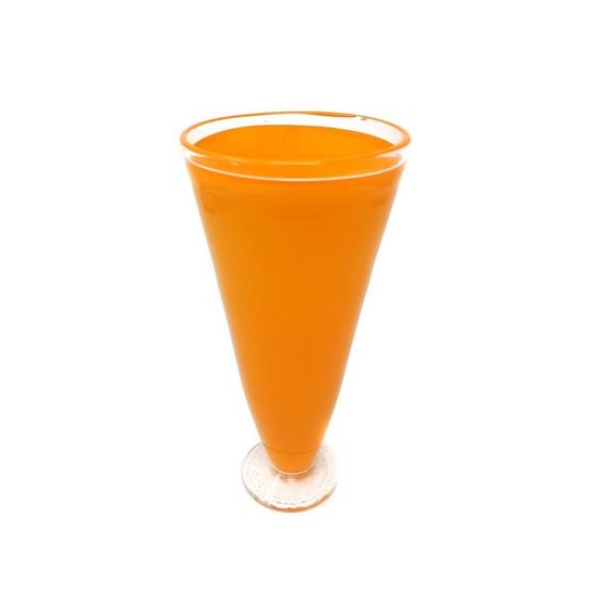 Vintage Handblown Orange Glass Vase