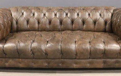Vintage Leather Chesterfield Sofa.
