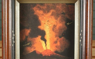 Volcano Lecture Graphic in Easel Frame