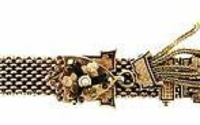 WOW Victorian 14k Yellow Gold Mesh Tassel Bracelet
