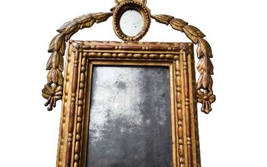Wall mirror - golden wood