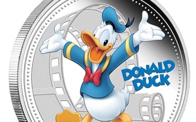 Walt Disney DONALD DUCK 1oz Clad Silver Coin