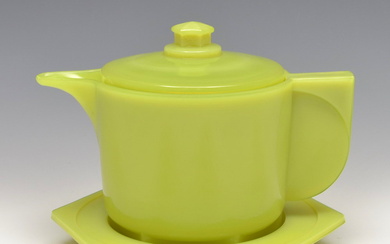 Yellow pressed teapot, design H.P.Berlage & Piet Zwart 1924, executed...