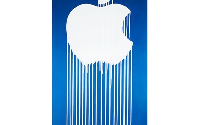 ZEVS (né en 1977) Liquitated Apple, 2010 Liquitex sur métal Signé et daté au dos...
