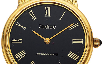 Zodiac, 18k Yellow Gold "Astroquartz" Circa 1980's Case: 33...