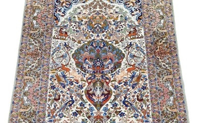 annan - Persian Isfahan with an amazing paradise scen, Size 156x232 - Isphahan - Carpet - 232 cm - 156 cm