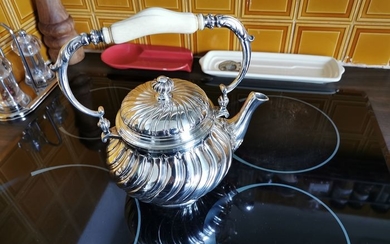 christofle - teapot napoleon III ball christofle - Silvered bronze
