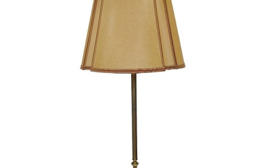 onbekend - Lamp - beautiful floor lamp - Vintage brass floor lamp with beautiful parchment lampshade