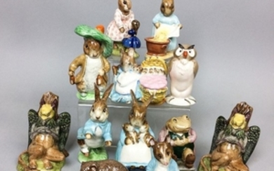 Twelve Mostly Beswick Pottery Character Figures