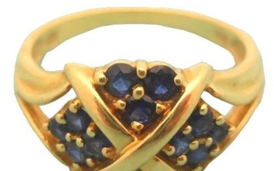 14K Gold Sapphire Ring