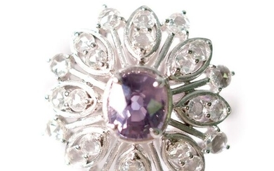 14k WG 1.37ct Sapphire & 0.68ctw Diamond Ring