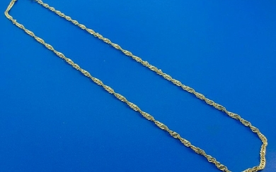 14k Yellow Gold Italian Swirly Chain Link Necklace