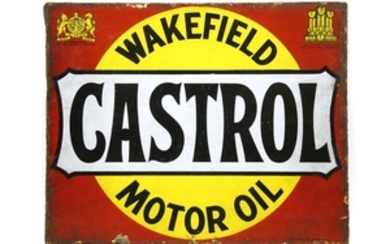 A 'Castrol Wakefield Motor Oil' enamelled tin sign